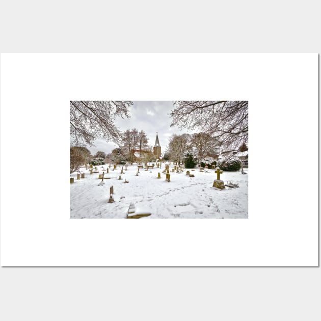 All Saints church in the snow Wall Art by GeoffCarpenter